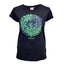 Ireland Celtic Coloured Ladies T-shirt in Navy