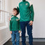Ireland Celtic Sublimated Kids 1/4 Zip Top in Bottle Green