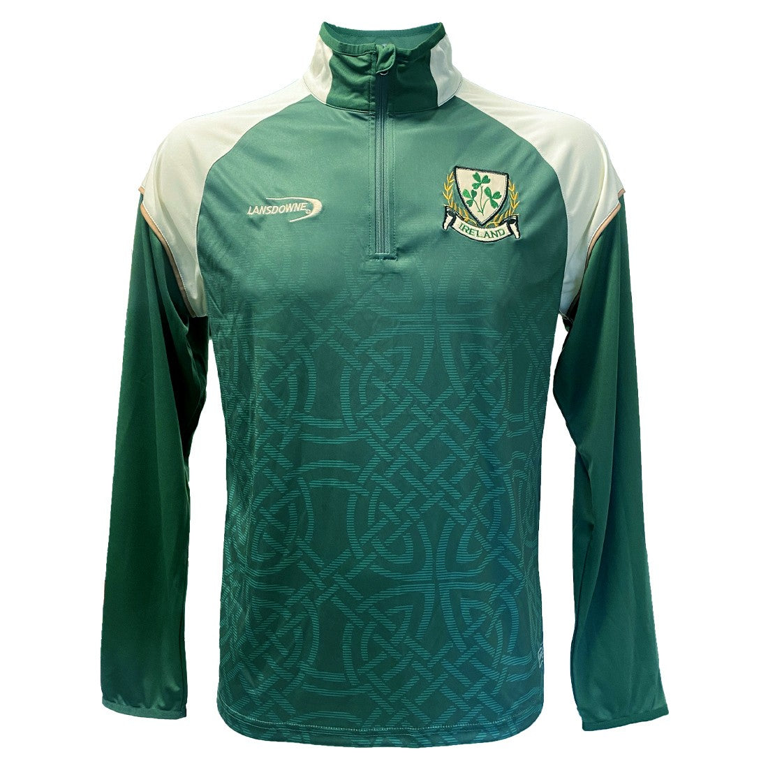 Ireland Celtic Sublimated Performance 1/4 Zip Top in Bottle Green