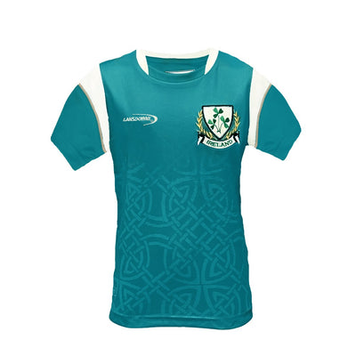 Ireland Celtic Sublimated Performance Kids Top in Bottle Green