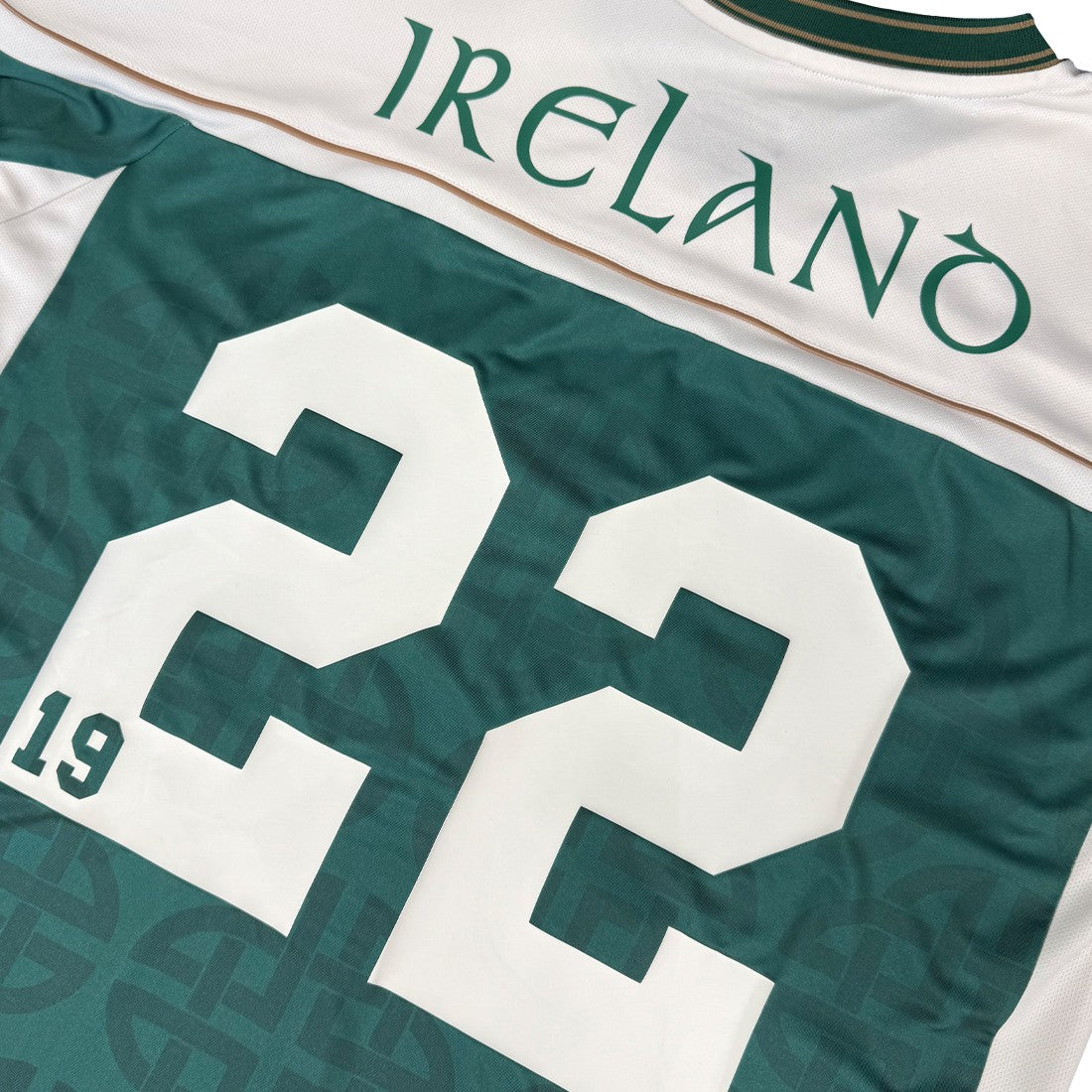Ireland Celtic USA Football Top in Green & Cream
