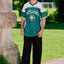 Ireland Celtic USA Football Top in Green & Cream
