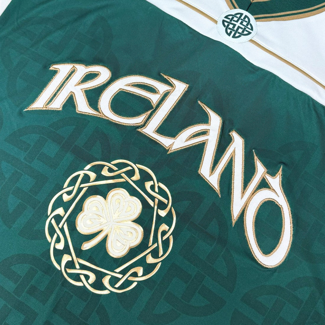 Ireland Celtic USA Football Top in Green & Cream