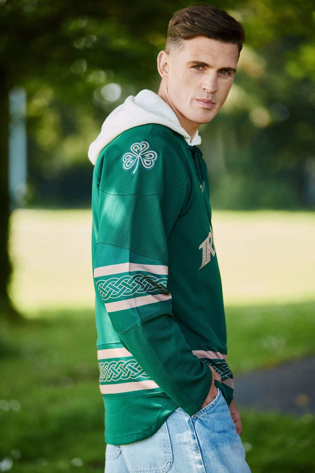 Ireland Celtic USA Football Top in Green
