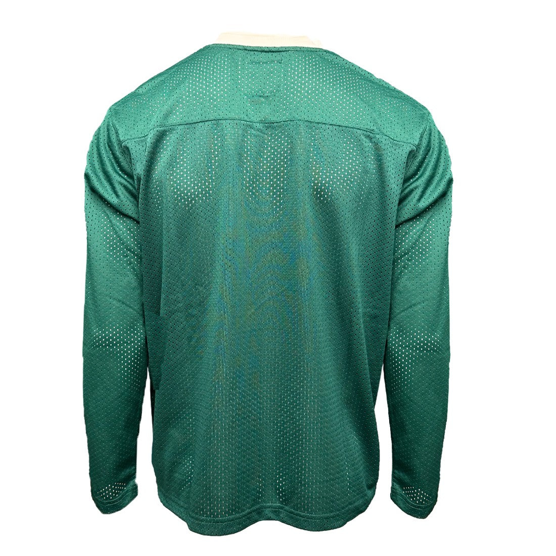 Ireland Crest Long Sleeve Mesh Top in Green & Cream