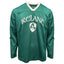 Ireland Crest Long Sleeve Mesh Top in Green & Cream