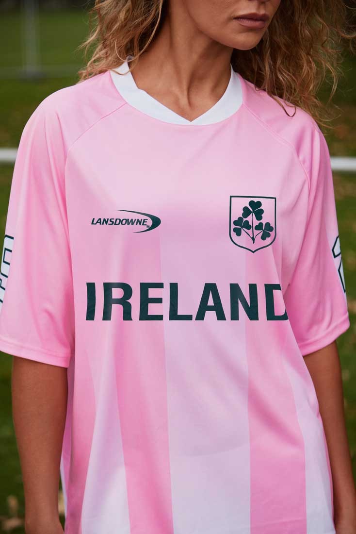 Ireland Crest Performance Top in Pink & White