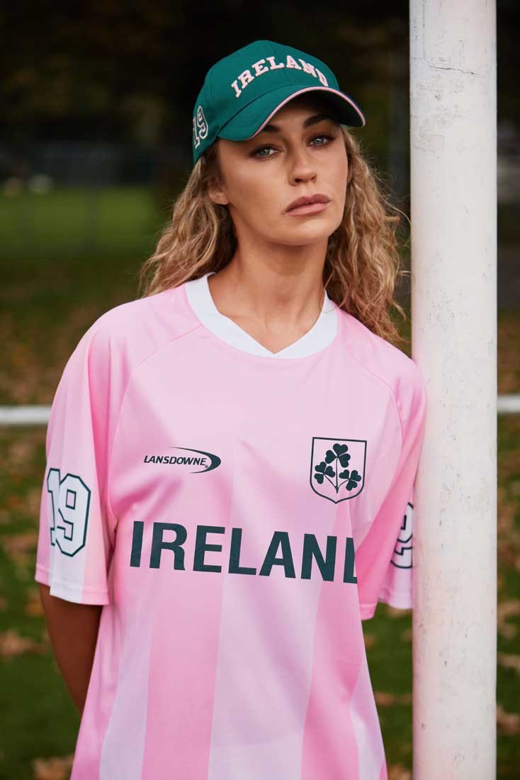 Ireland Crest Performance Top in Pink & White