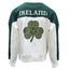 Ireland Crest V-Neck USA Top in Cream & Green