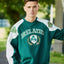 Ireland Crest V-Neck USA Top in Green & Cream