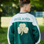 Ireland Crest V-Neck USA Top in Green & Cream