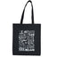 Ireland Doodle Tote Bag in Black