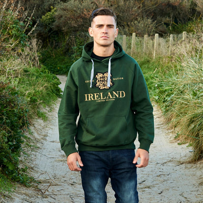 Ireland Emblem Hoodie in Bottle Green