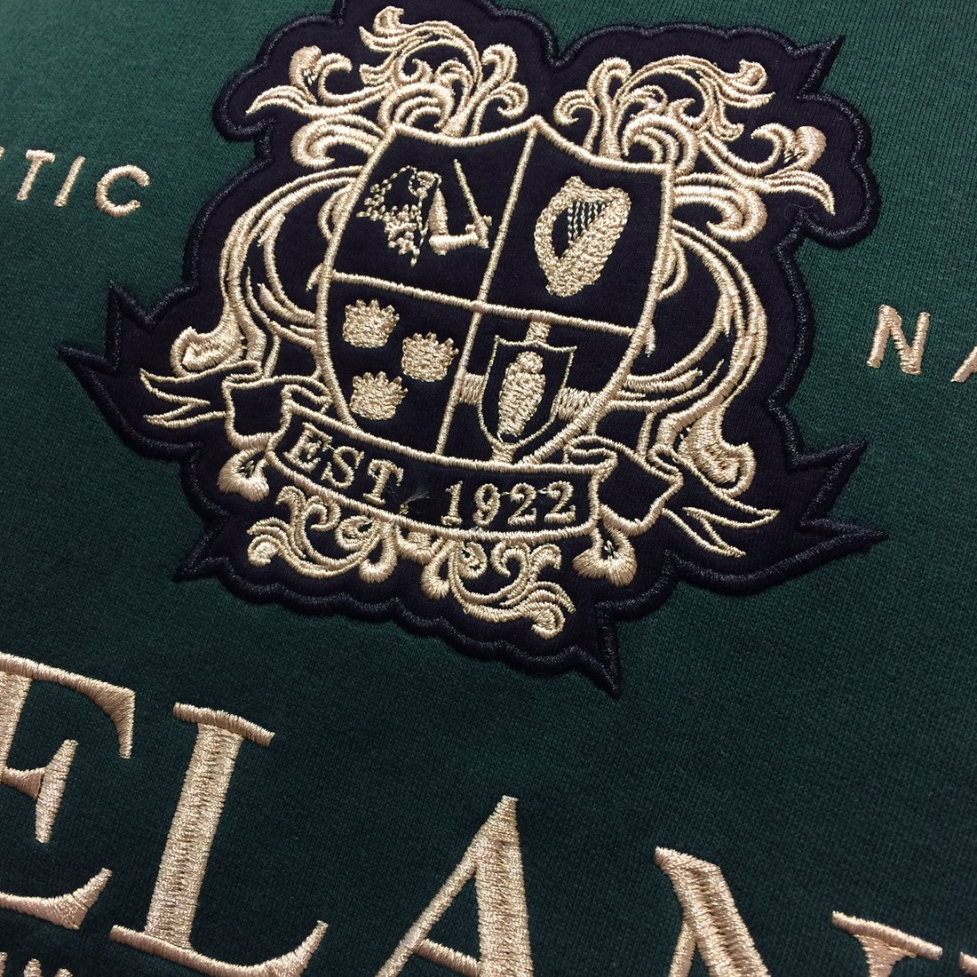 Ireland Emblem Hoodie in Bottle Green
