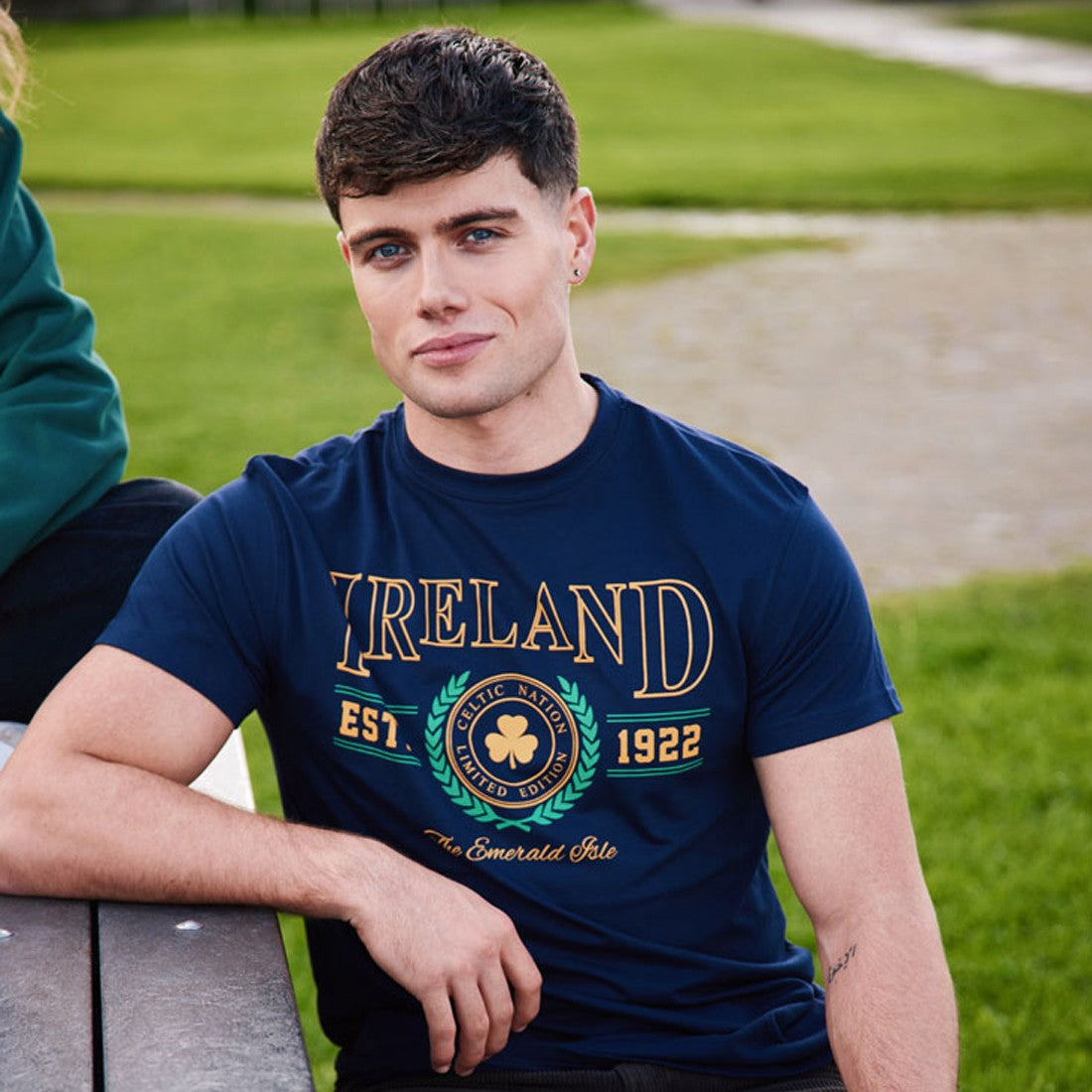 Ireland ‘Emerald Isle Est. 1922’ T-Shirt in Navy