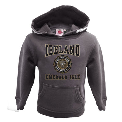 Ireland Emerald Isle Kids Hoodie in Pewter Grey