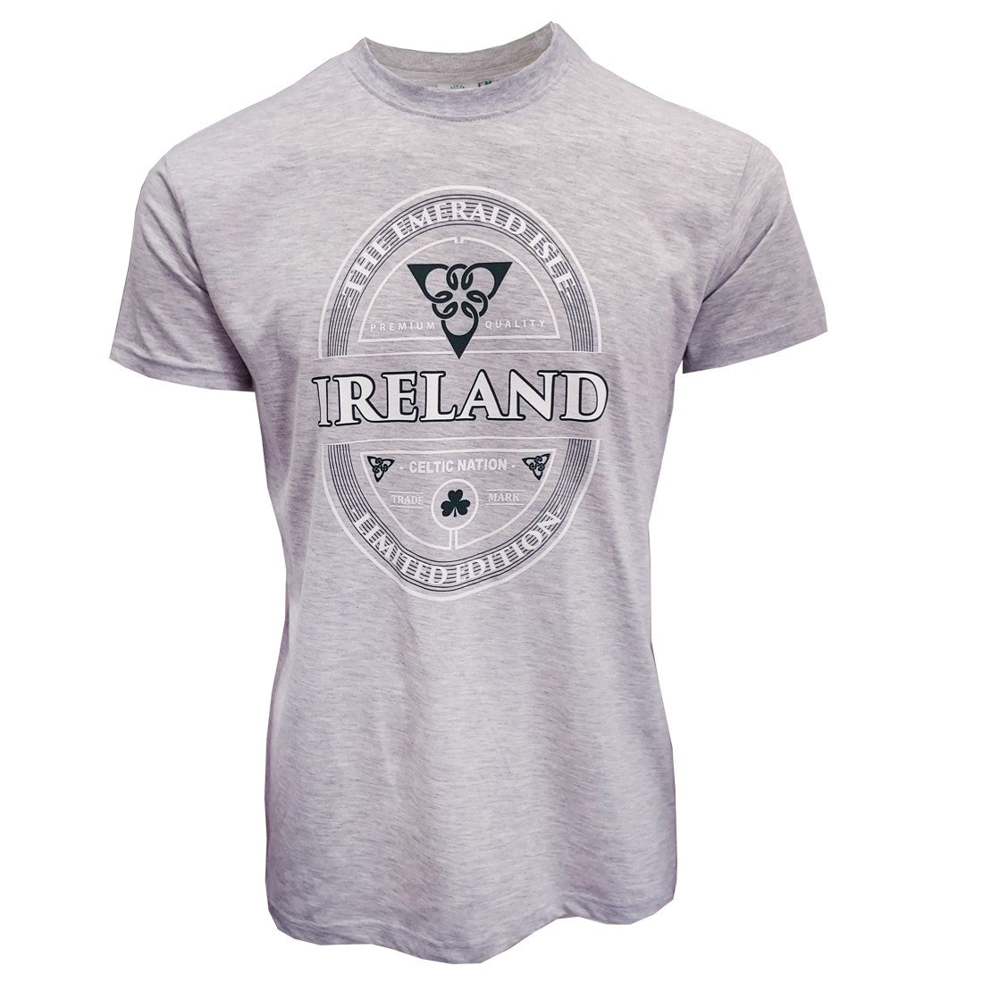 Ireland Emerald Isle Label T-shirt in Grey Marl