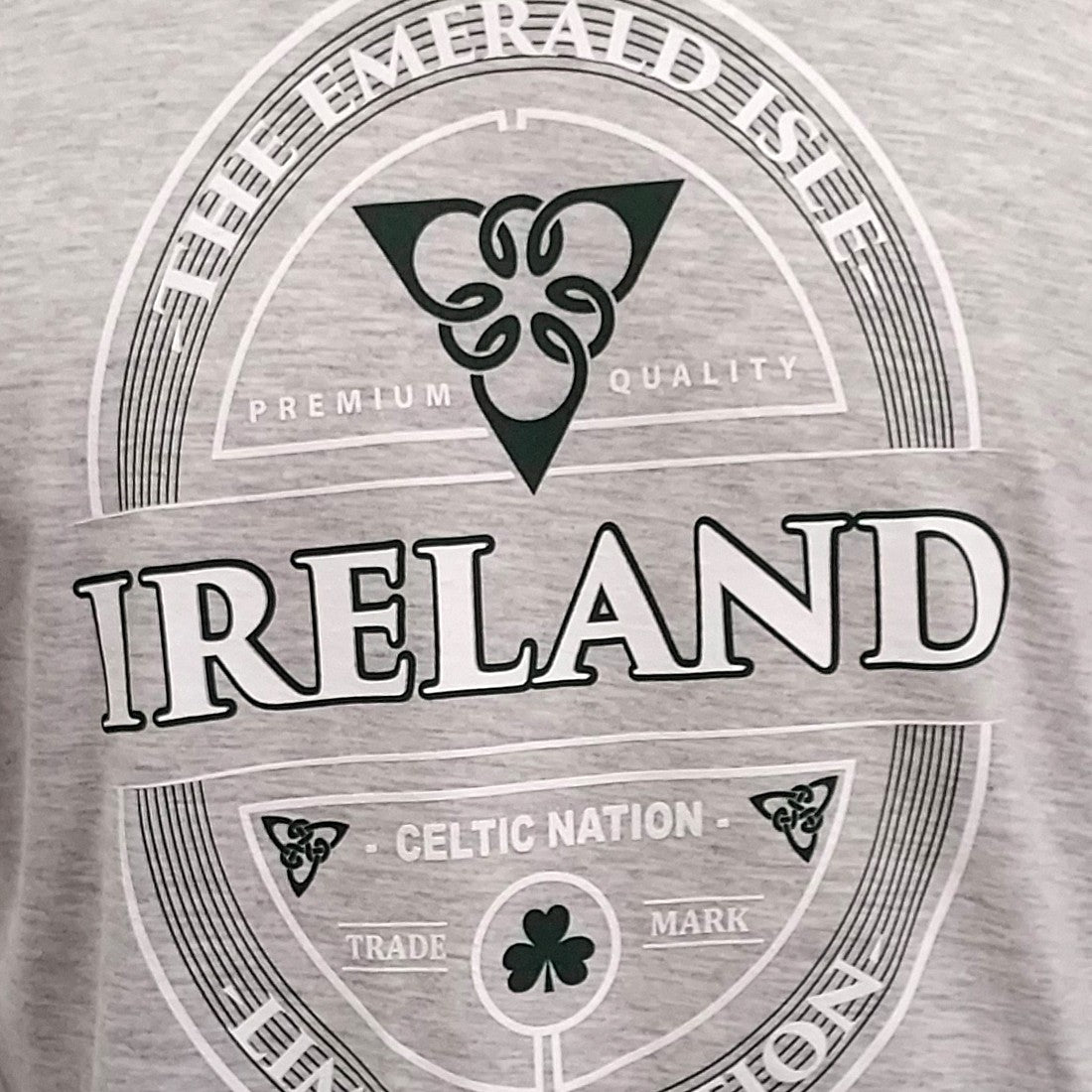 Ireland Emerald Isle Label T-shirt in Grey Marl