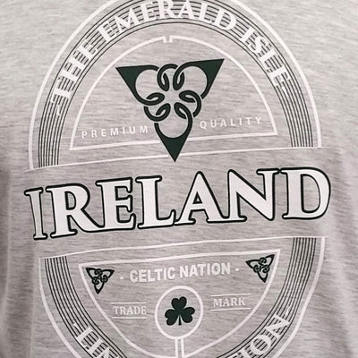 Ireland Emerald Isle Label T-shirt in Grey Marl