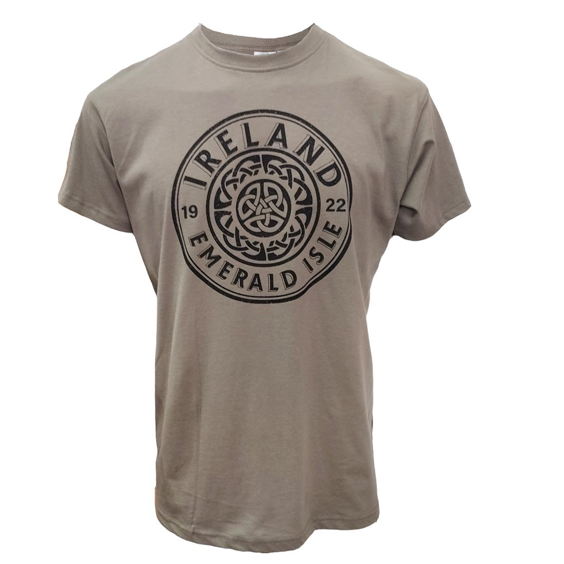 Ireland ‘Emerald Isle Round Crest’ T-Shirt in Sand