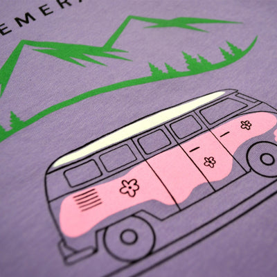 Ireland Emerald Isle Van Ladies T-shirt in Lilac