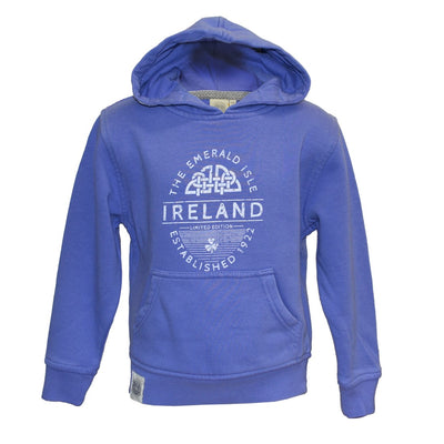 Ireland EST 1922 Kids Hoodie in Cornflour Blue