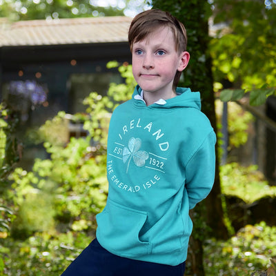 Ireland ‘Est. 1922’ Kids Hoodie in Ocean Green
