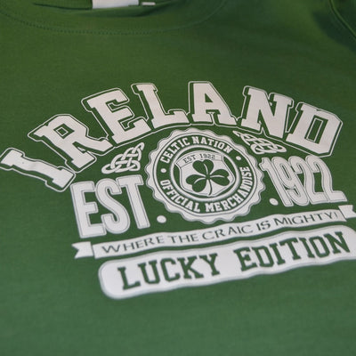 Ireland Est 1922 Lucky Edition Ladies T-shirt in Sage Green