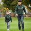 Ireland Gold Shamrock Kids 1/4 Zip Top in Bottle Green