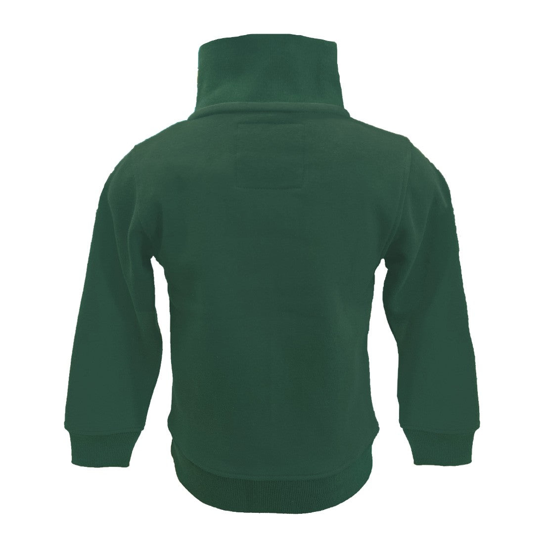 Ireland Gold Shamrock Kids 1/4 Zip Top in Bottle Green