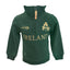 Ireland Gold Shamrock Kids 1/4 Zip Top in Bottle Green