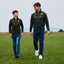 Ireland Gold Shamrock Kids 1/4 Zip Top in Bottle Green