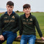 Ireland Gold Shamrock Kids 1/4 Zip Top in Bottle Green