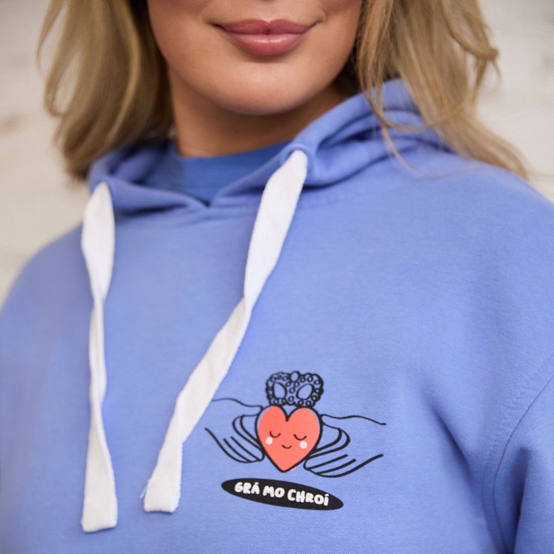 Ireland Grá Mo Chroí Hoodie in Corn Blue