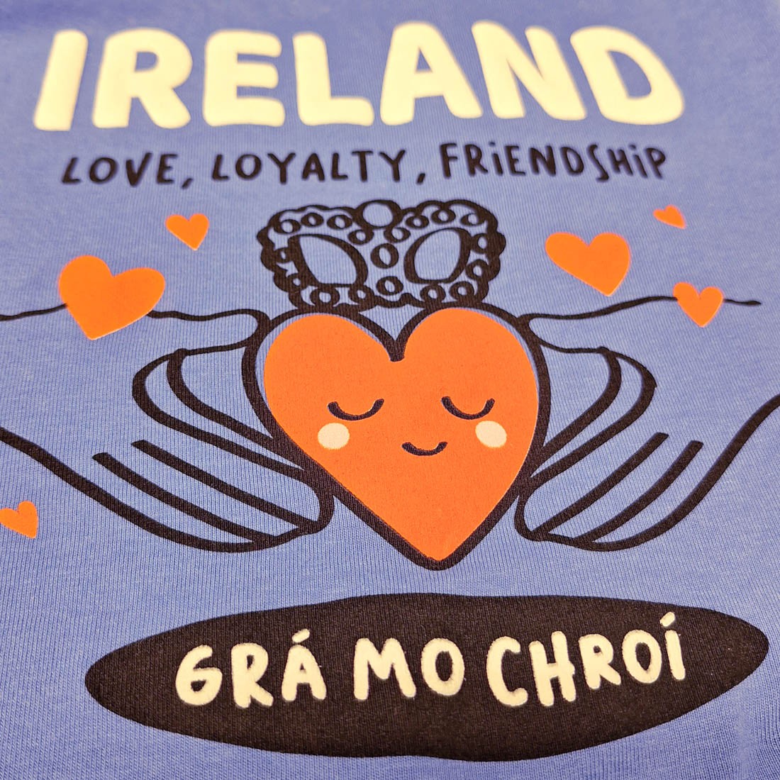 Ireland Grá Mo Chroí Kids T-Shirt in Corn Blue