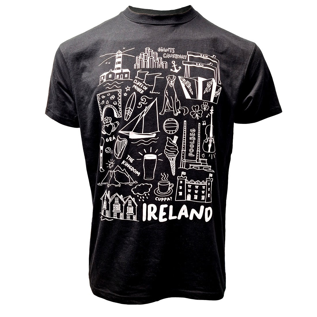 Ireland ‘Ireland Doodle’ T-Shirt in Black