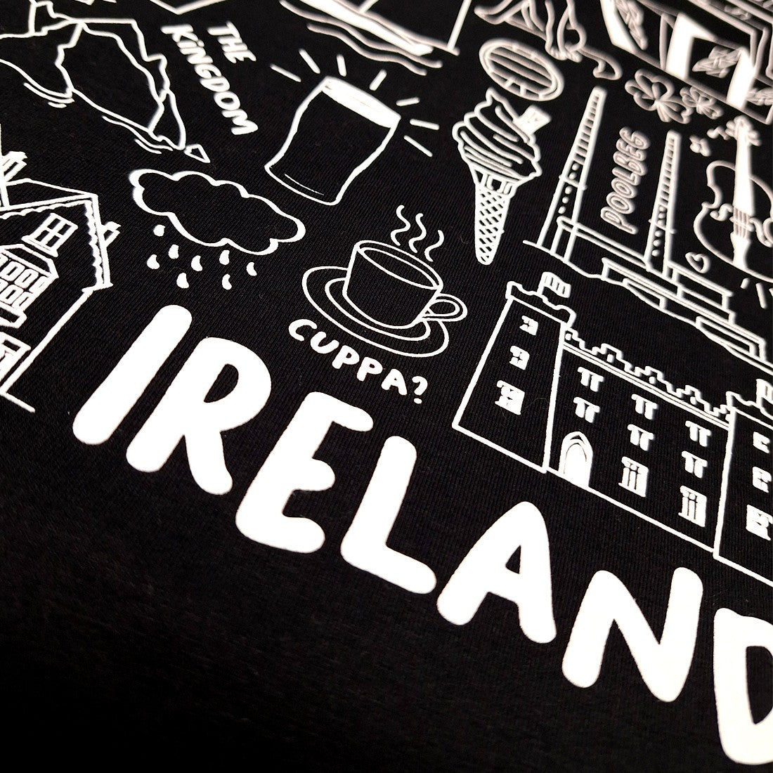 Ireland ‘Ireland Doodle’ T-Shirt in Black