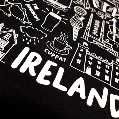 Ireland ‘Ireland Doodle’ T-Shirt in Black