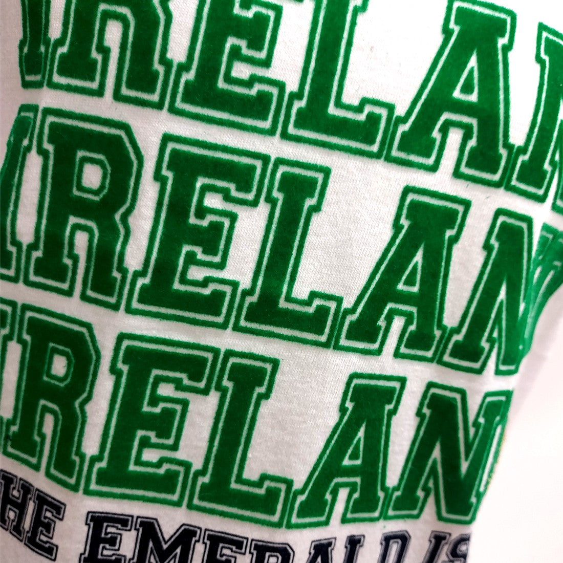 Ireland Kids Raglan T-shirt in White & Emerald