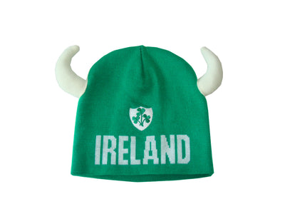 Ireland Knit Hat with Horns in Green
