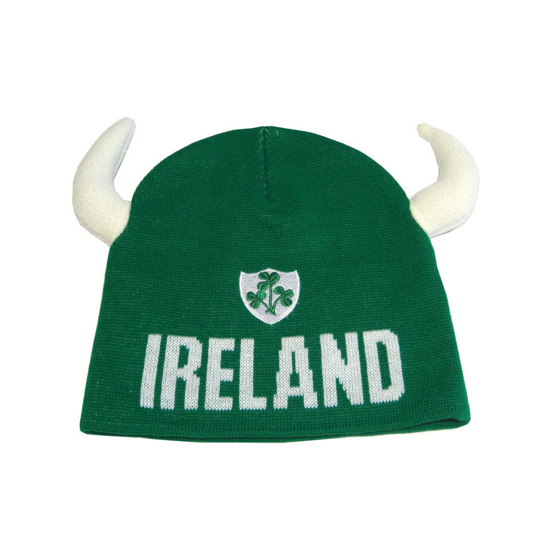 Ireland Knit Hat with Horns in Green