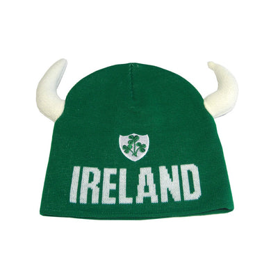Ireland Knit Hat with Horns in Green