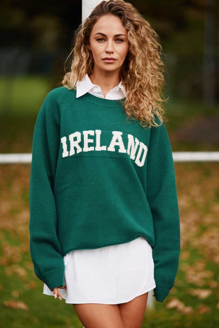 Ireland Knitted Jumper in Evergreen