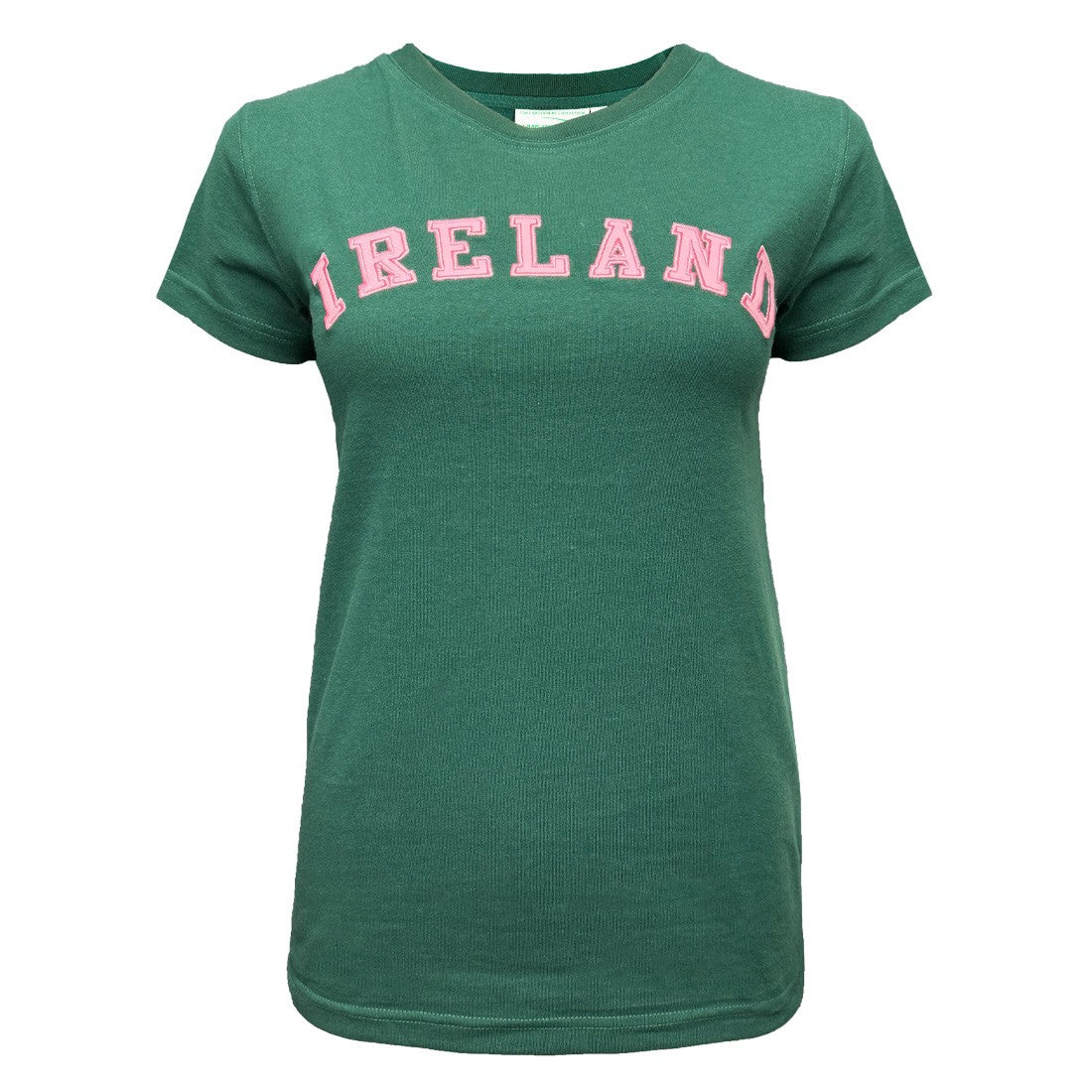 Ireland Ladies T-Shirt in Evergreen & Pink