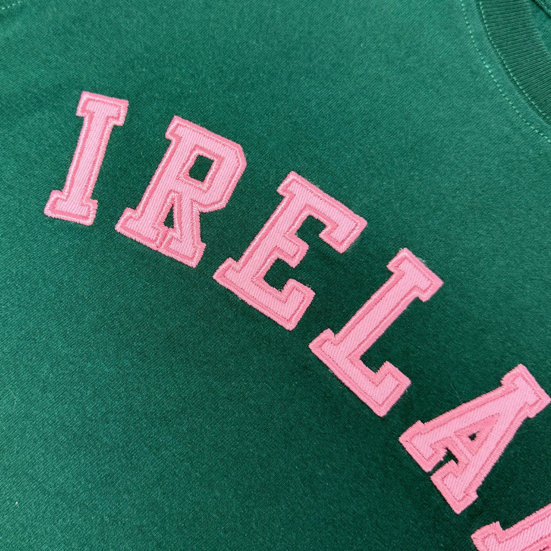 Ireland Ladies T-Shirt in Evergreen & Pink