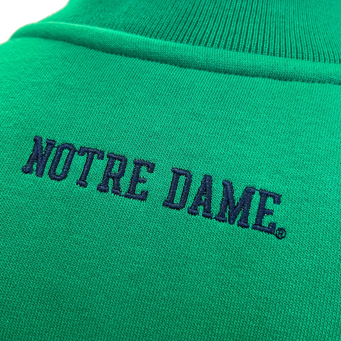 Ireland Notre Dame 1/4 Zip top in Emerald Green