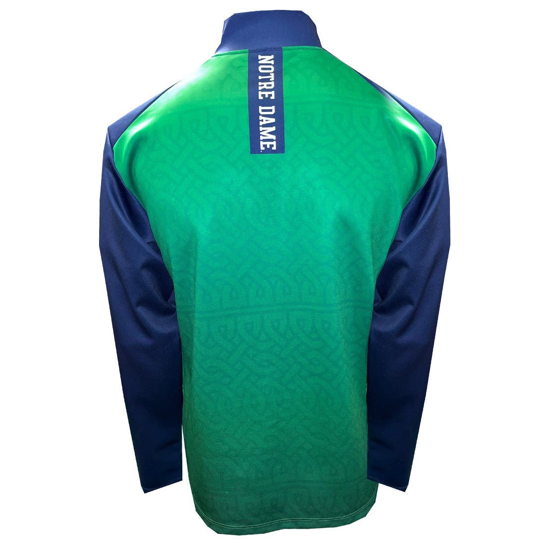 Ireland Notre Dame 1/4 Zip top in Emerald & Navy