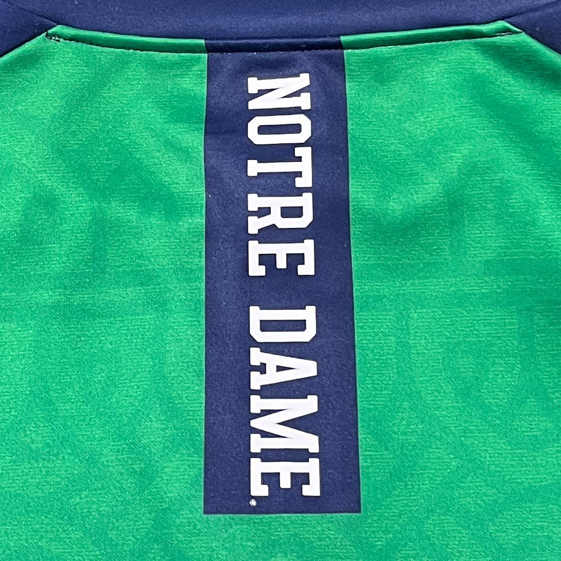 Ireland Notre Dame 1/4 Zip top in Emerald & Navy