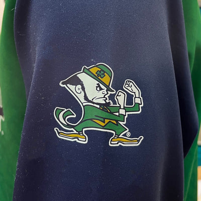 Ireland Notre Dame 1/4 Zip top in Emerald & Navy