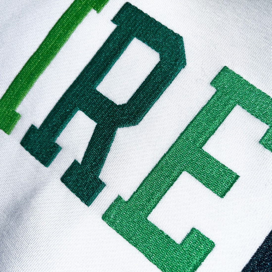 Ireland Notre Dame Hoodie in Cream & Green